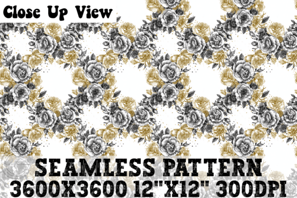 Black Gold Glitter Floral Pattern Review