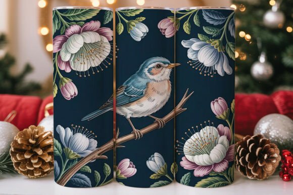 Blue Bird Floral 20oz Tumbler Wrap Review