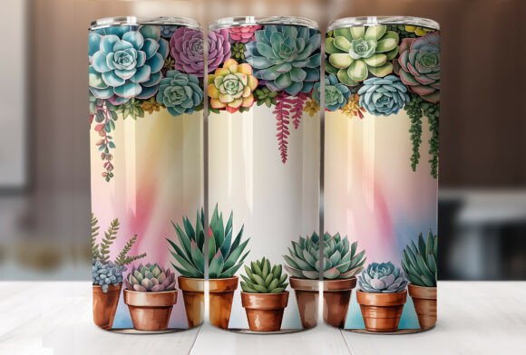 Boho Floral Succulent 20oz Tumbler Wrap Review