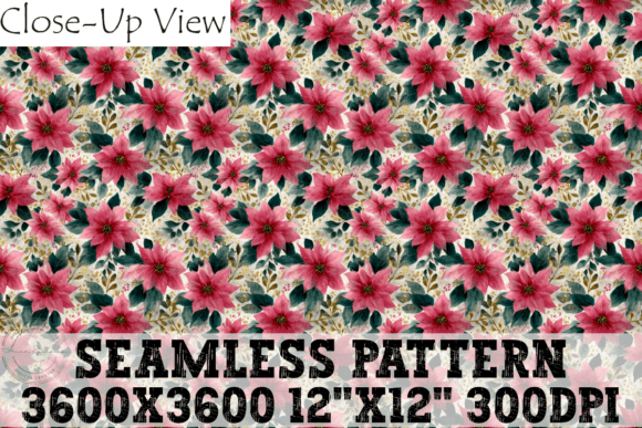 Christmas Poinsettias Floral Pattern Review