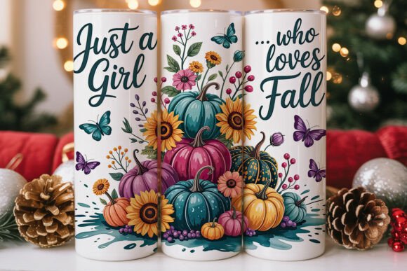 Fall Floral Pumpkin Butterfly Tumbler Review