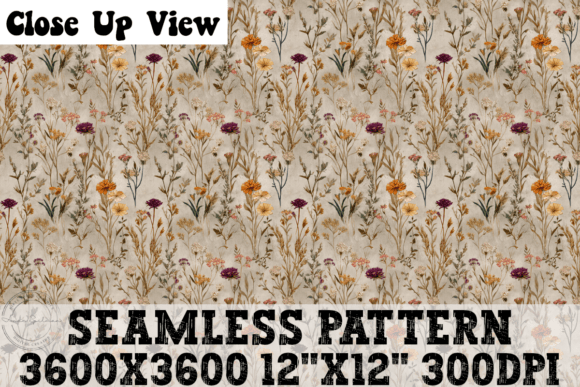 Fall Floral Seamless Pattern Review for Embroidery