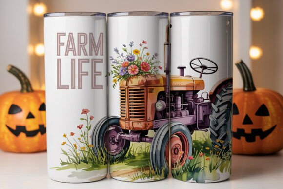 Farm Life Floral Tractor Tumbler Wrap Review