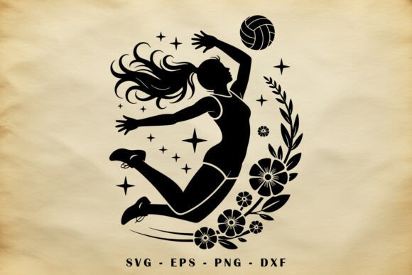 Female Volleyball Player SVG Review