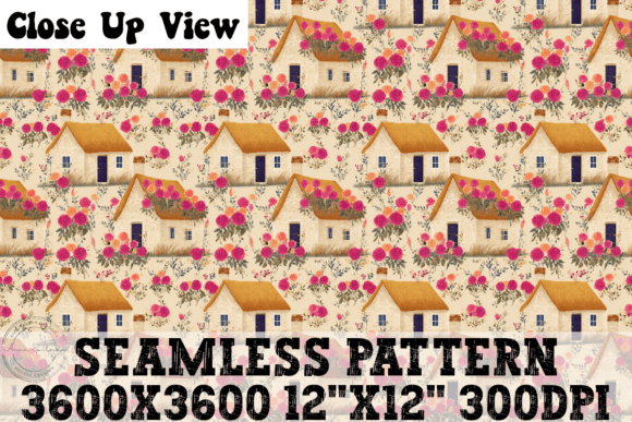 Floral Cottages Seamless Pattern Review