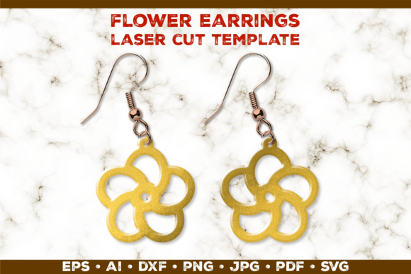 Floral Earrings Laser Cut SVG Template Review