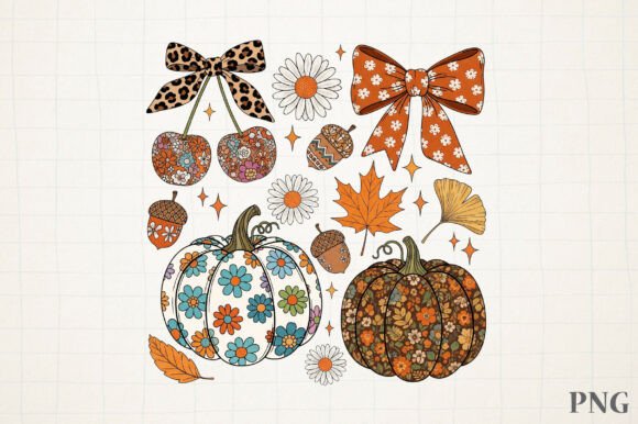 Floral Fall Pumpkin Coquette PNG Review