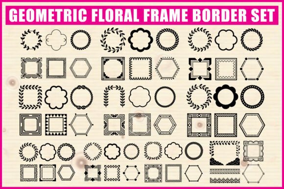 Geometric Floral Frame Border Set Review