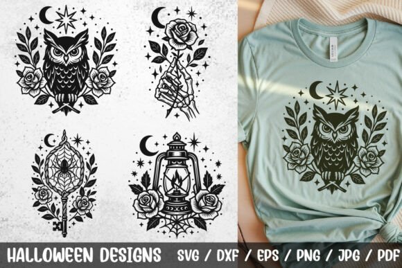 Halloween Owl, Skeleton Hand SVG File Review