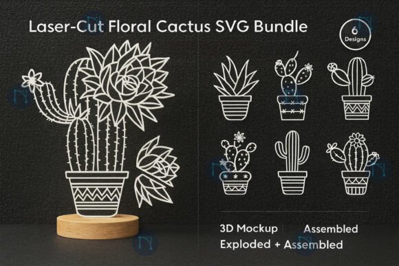 Laser-Cut Floral Cactus SVG Bundle Review