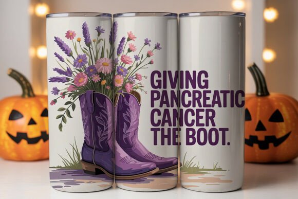 Pancreatic Cancer Floral Boots Tumbler Review