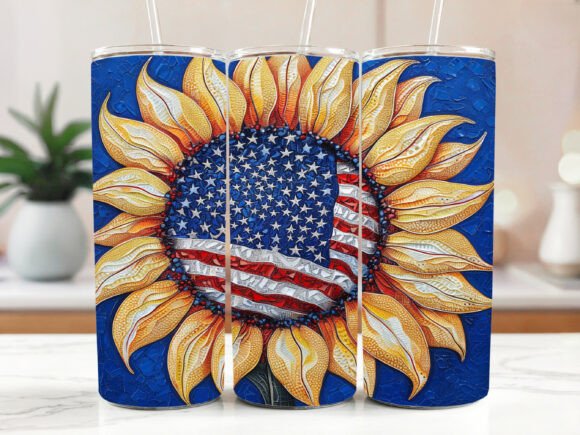 Patriotic Sunflower Floral Tumbler Wrap Review