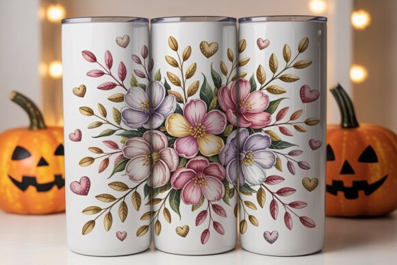 Pink Gold Floral Hearts 20oz Tumbler Review