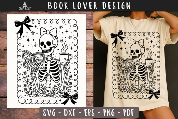 Skeleton with Book and Coffee SVG Review