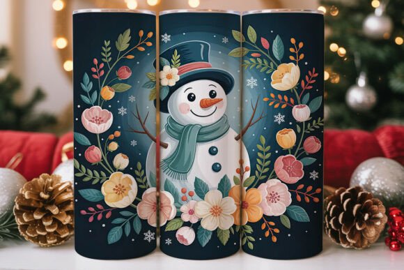 Snowman Christmas Floral 20oz Tumbler Review